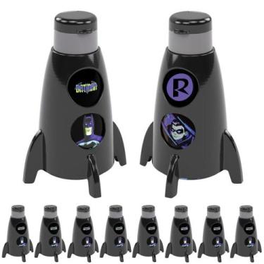 Imagem de Kit 10 Garrafas de Foguete Batman para Festa Infantil e Decoração - Pl