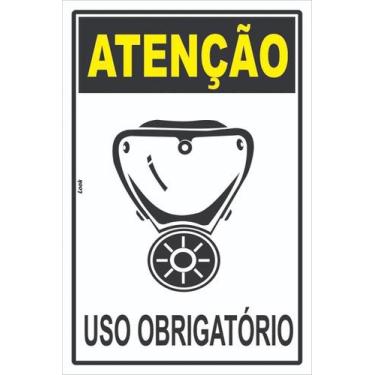 Imagem de Placa de Sinalização EPI - Uso Obrigatório de Máscara Respiratória - E