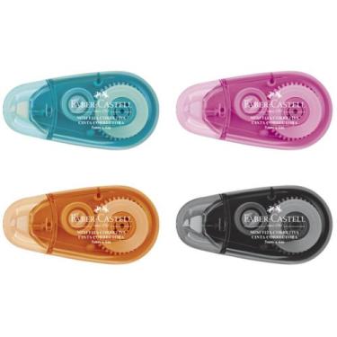 Imagem de Fita Corretiva Mini Faber Castell Corretivo Escolar Tampa - Faber-Cast