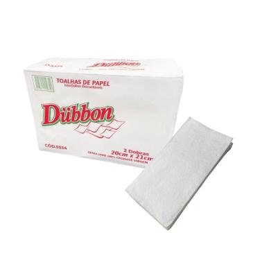 Imagem de Papel Interfolha 100% Celulose 20x21 2 Dobras folha simples Dubbon - 2