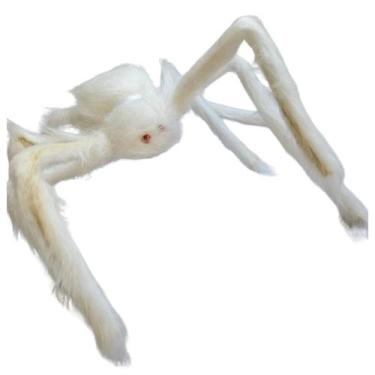 Imagem de aranha branca Gigante  60x12cm Decoração De Halloween - xiao