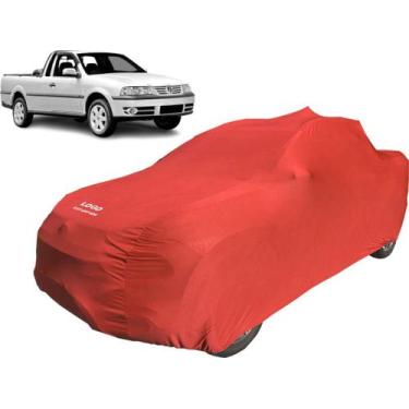 Imagem de Capa Em Tecido Para Carro Volkswagem Saveiro G3 - Mz, Vermelha