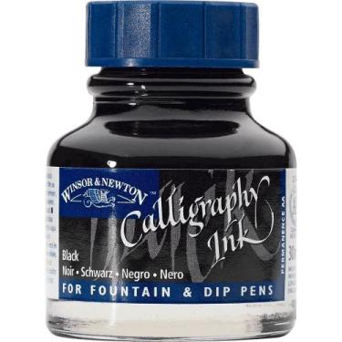 Imagem de Tinta De Caligrafia Winsor & Newton Ink Black Preta 30ml