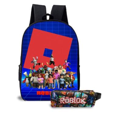 Imagem de Kit Mochila com Estojo Escolar Infantil do Roblox Menino e Menina  - U