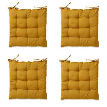 Imagem de Kit 4 Almofada Assento Cadeira Futton Futon 40x40cm Varias Cores - DYL