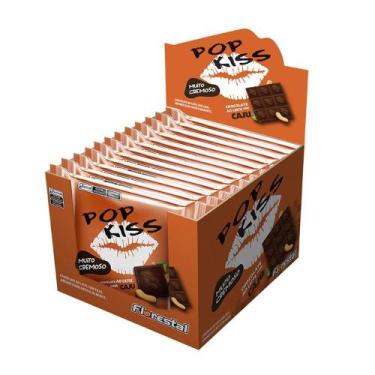 Imagem de Chocolate Pop Kiss ao Leite com Castanha de Caju 60g - Embalagem com 1
