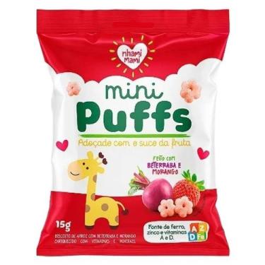 Imagem de Biscoito de Arroz Mini Puffs Beterraba e Morango Zero Glúten, Integral