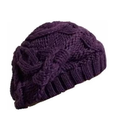Imagem de Boinas Gorro Beanie Touca Feminina Várias Cores Unidade PIETRIX, Roxo