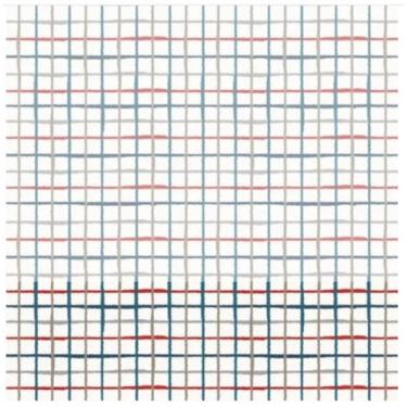 Imagem de Papel De Parede Bobinex Revoada - Xadrez Aquarela Azul, Cinza E Vermel