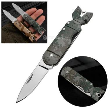 Imagem de Canivete Míssil Chaveiro Militar Camuflado com Lâmina Dobrável Present