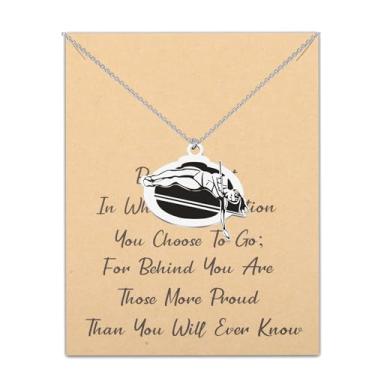 Imagem de LQRI Vaulter com vara para presente, colar com vara, cofre, treinador, joias, cofre de mastro, presente, faixa de presente, Small, Aço inoxidável