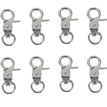 Imagem de 8 peças de trava de gaiola de pássaro, fecho de lagosta, trava de gaiola de pássaro, clipe de gaiola de pássaro, chaveiros de porta de gaiola de pomba, clipe giratório, trava de porta de coelho,