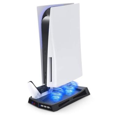 Imagem de Base de ventilador de resfriamento multifuncional adequada para console de jogos PS5, TwiHill, acessórios PS5 (Não disponível para Versão PS5 Slim.)