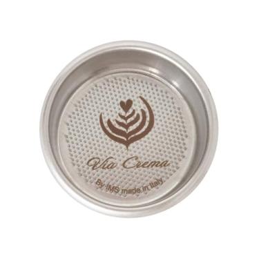 Imagem de VIA CREMA Cesta de filtro compatível com máquinas Expresso Breville Sage de 54 mm Express, Bambino, Bambino Plus, Barista Pro feito na Itália pela IMS (2 copos de 26 mm)