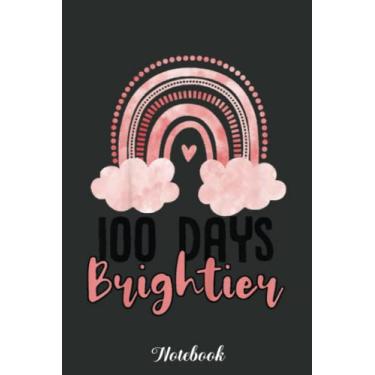 Imagem de Kids Rainbow 100 Days of School Girls 100 Days Brighter Notebook: Funny 100 Days Of School Gift Lined Notebook Confetti Writing Diary Planner Gift for ... Children, Blank 110 Pages, 6x9 inches