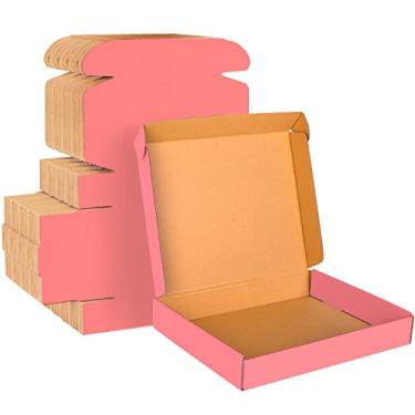 Imagem de werfami Caixas de Papelão Ondulado Rosa 13X10X2, Pacote com 30 Unidades, Caixas de Remessa para Pequenas Empresas, Caixas de Correio, Caixas de Embalagem para Correspondência