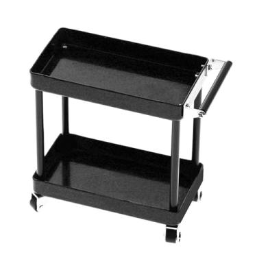 Imagem de Mini Carrinho Utilitário Rolante, Carrinho de Armazenamento de 2 Camadas Com Rodas para Acessórios de Carro Modelo Em Escala 1/8 1/10 1/12 1/16, Carrinho de Carrinho de 3,4 pol.,