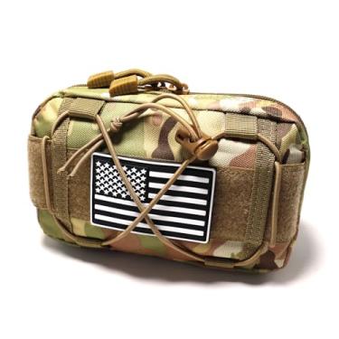 Imagem de Tactical Molle Bolsa de ferramentas compacta utilitária EDC com alça de ombro pochete portátil para cinto bolsa de cintura bolsa para acessórios táticos (CP)