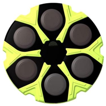 Imagem de Aymzbd Alvo Eletrônico Do Boxe Da Máquina de Boxe Da Música, Almofada de Perfuração Ajustável Do Treinamento Da Agilidade Da Velocidade com Luvas para O Trei, Verde