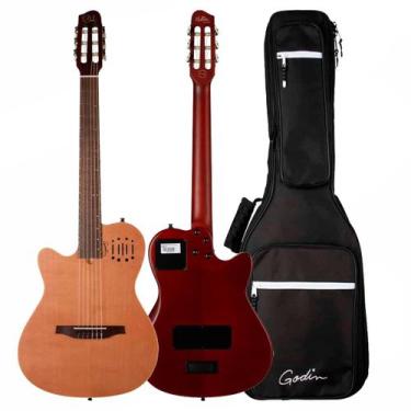 Imagem de Violão godin canhoto multiac encore nylon cedro natural sólido c/ bag