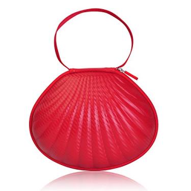 Imagem de Braiou capa rígida para viagem para autoadesivos de silicone mamas forma prótese falso seios [A-D xícara]- Portáteis cuecas organizador de sutiã bolsa de armazenamento, Vermelho