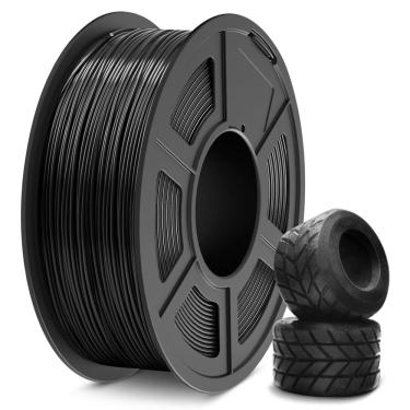 Imagem de Filamento de impressora 3D SUNLU TPU 1,75 mm 1 kg flexível 95A preto