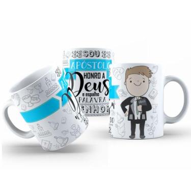 Imagem de Caneca de Cerâmica Branca 325ml com Estampa de Profissões - Mecolour, 