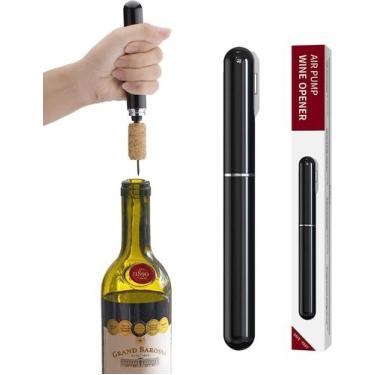 Imagem de Abridor de vinho de pressão de ar 2 em 1  com cortador de folhas  de g