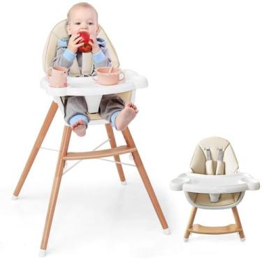 Imagem de Cadeira Alta para Bebê HONEY JOY Eat & Grow - Madeira de Faia com Band