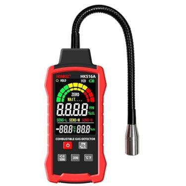 Imagem de KeenWise Detector de vazamento de gás, detector de gás natural com pescoço de ganso, visor LCD, PPM ou% LEL Display de concentração de gás em tempo real Testador portátil de gás natural com alarme