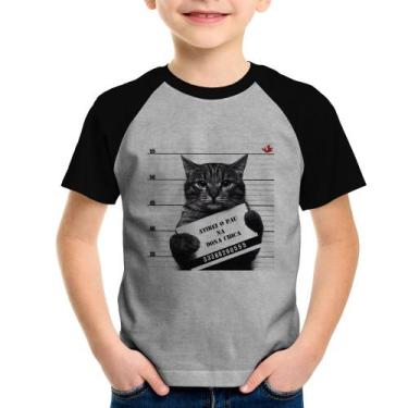 Imagem de Camiseta Raglan Infantil Atirei o pau na Dona Chica - Foca na Moda, Ci