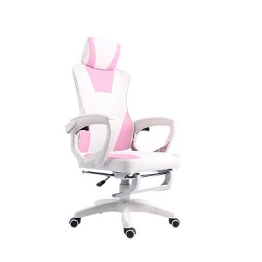 Imagem de Cadeira Office Presidente Supreme - Cadeira Ergonômica Reclinável - Até120kg, Giratória, Inclinação 12 graus, Encosto com Tela Mesh, Espuma Dupla, Rodas de Duplo Giro - Rosa