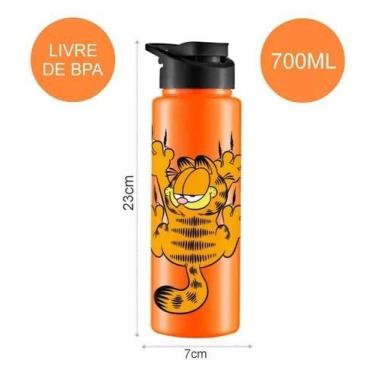Imagem de Squeeze Garrafa Garfield 750ml Plástico Academia Lancheira - bandeiran