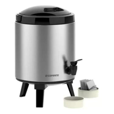 Imagem de Botijão Garrafa Termica Inox 6L Com Pezinho e Torneira Tereré Agua Sop