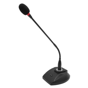 Imagem de Microfone Condensador GOOSENECK, Microfone de Condensador de Ganho de Mesa Com Suporte, Mic Mic de Pódio Ajustável para Palestras para Palestras Conferências de Vídeo Reuniões de