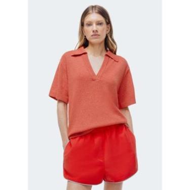 Imagem de Blusa Hering Polo Decote V Em Tricô Feminina-Feminino