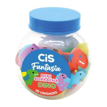 Imagem de CIS Mini Borracha Fantasia - Dino, Pote com 20 Unidades