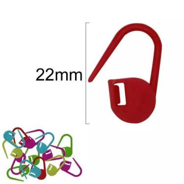 Imagem de Kit 30 Marcadores Plástico de Ponto Cadeado Tricô Crochê Cor - BERTO I