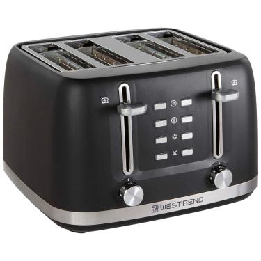 Imagem de Torradeira 4 Fatias com 7 Níveis de Tostagem, Alavanca de Elevação Manual e Desligamento Automático, 1500W, West Bend, Preta