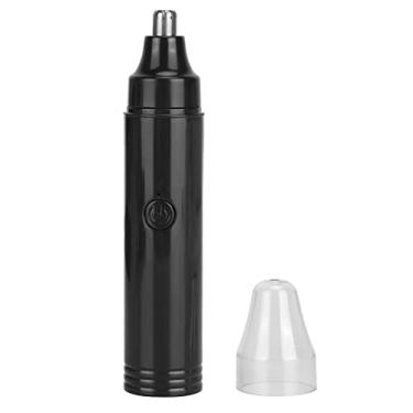 Imagem de Aparador de pelos de nariz recarregável com lâminas giratórias de 360 graus e baixo ruído para homens - Cortador de nariz automático