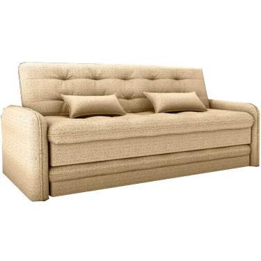 Imagem de Sofá Cama Madalena Reclinável com Cama Auxiliar 3 Lugares Tecido Linho 200cm Matrix Cor Bege