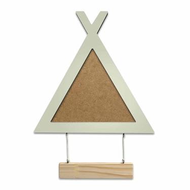 Imagem de Porta Maternidade Para Amigurumi Em Mdf Moldura Cabana Colorida e Plaquinha Cor:AMARELO BAUNILHA;Tamanho:20,5x23,7 cm