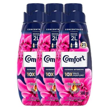 Imagem de Kit com 3 Amaciante Concentrado Comfort Fiber Protect 500ml