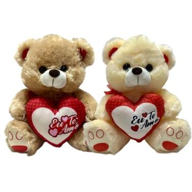Imagem de Urso De Pelucia Coracao Eu Te Amo Presente Romantico Fofo - 31cm