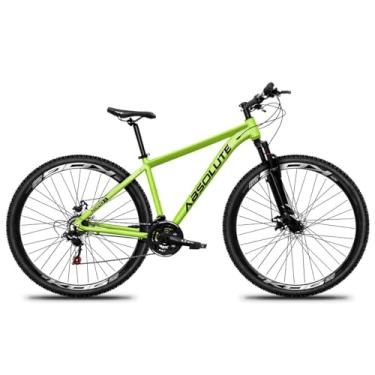 Imagem de Bicicleta em Alumínio Aro 29 Quadro Absolute Nero 5 Brilhoso com Relação 3x8 24 Marchas Freio a Disco e Suspensão Dianteira 80mm,21,Verde