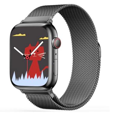 Imagem de Yaber Pulseira de aço milanesa compatível com Apple Watch séries 10, 9, 8, 7, 6, 5, 4, 3, 2 e 1 de 38 mm, 40 mm, 40 mm, 41 mm, 42 mm, 44 mm, 46 mm, 49 mm, Ultra, SE, feminino e masculino