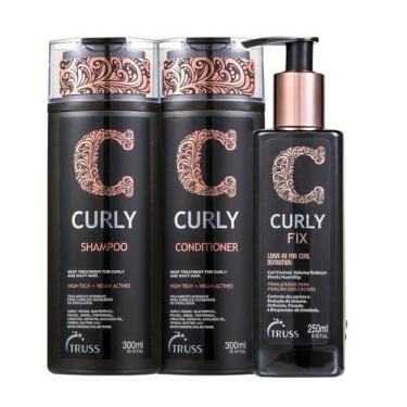 Imagem de Kit Truss Curly - Shampoo 300ml + Condicionador 300ml + Leave-in Fix 2