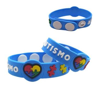 Imagem de Pulseira De Identificação Autismo Autista Infantil Silicone - Pulseira