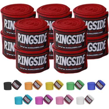 Imagem de Ringside Mexican Style Boxing Hand Wraps (5 Pairs Pack), Red, 180"
