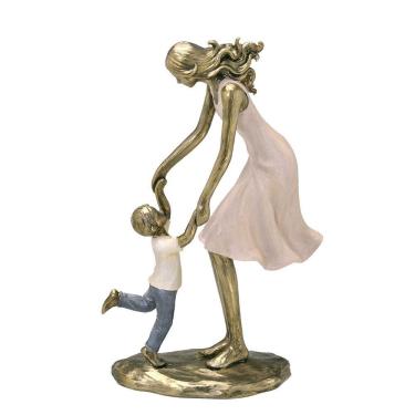 Imagem de Escultura Decoração Mâe Filho Mulher Menino Casa Mesa Luxo